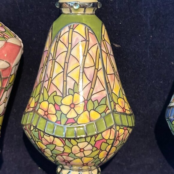 Bradford Exchange Era Of Louis Tiffany Heirloom Porcelain Ornament Collection - Picture 4 of 10